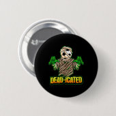 Zombie Soccer Player Scary Soccer Halloween  Button (Vorne & Hinten)