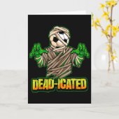 Zombie Soccer Player Scary Soccer Halloween  Karte (Gelbe Blume)