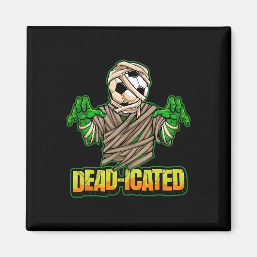 Zombie Soccer Player Scary Soccer Halloween  Magnet (Vorne)