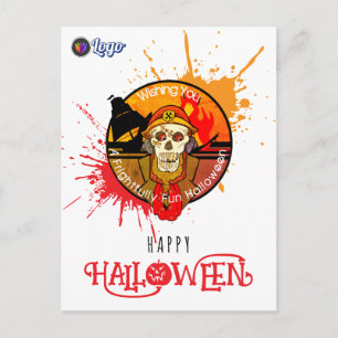 Zombie-Soldat Halloween-Horror-Kostümdesign Postkarte