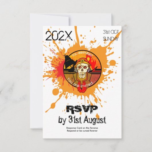 Zombie Soldier Halloween Costume Party RSVP Einladung (Vorderseite)