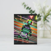 Zombie Space Disco Postkarte (Stehend Vorderseite)