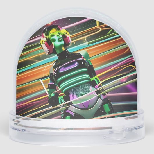 Zombie Space Disco Schneekugeln (Rückseite)