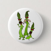 Zombie-Spargel-Knopf Button (Vorderseite)