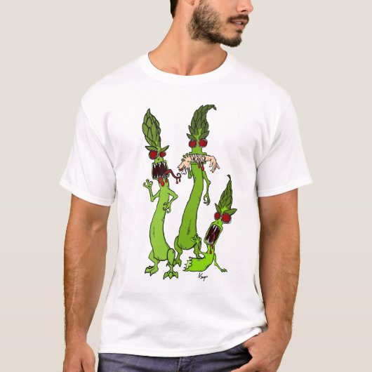 Zombie-Spargel-Shirt T-Shirt (Vorderseite)