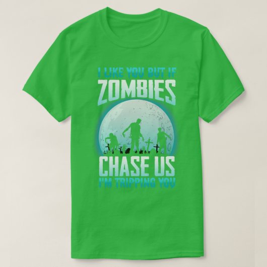 Zombie Spaß Halloween-Party T-Shirt (Design vorne)