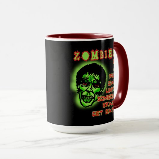 Zombie-Spaß Tasse (VorderseiteRechts)