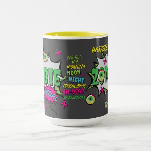 Zombie Special Ghoulishly Fun Personalized Tasse (Zentrum)