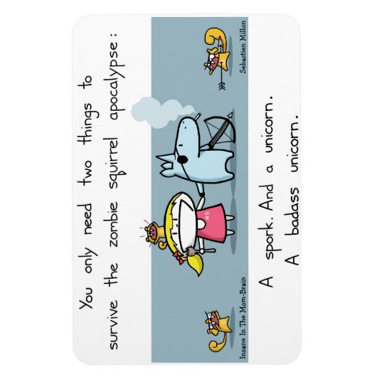 Zombie Squirrel Apokalypse Magnet (Vertikal)