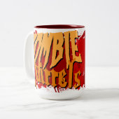 Zombie Squirrels Tasse! Zweifarbige Tasse (Vorderseite Links)
