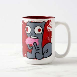 Zombie Squirrels Tasse! Zweifarbige Tasse