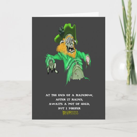 Zombie st. Patricks Day Karte (Vorderseite)