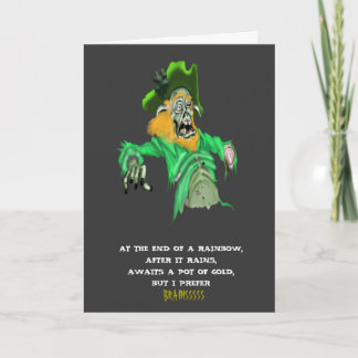 Zombie st. Patricks Day Karte