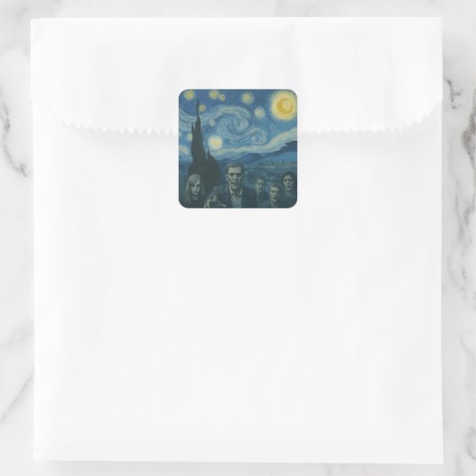 Zombie Starry Night Sticker (Tasche)