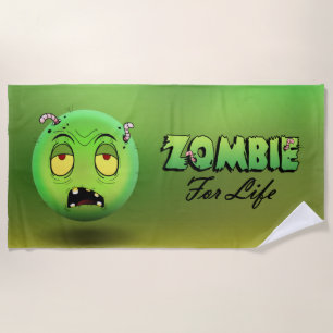 Zombie-Strandtuch Emoji Strandtuch