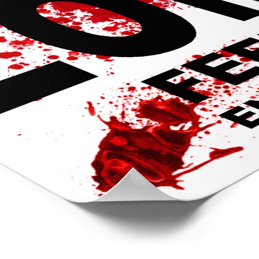 ZOMBIE-STRASSENZEICHEN POSTER (Ecke)