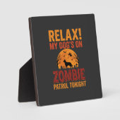 Zombie-Streifenhörnchen-Halloween Fotoplatte (Vorderseite)