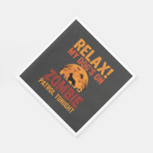 Zombie-Streifenhörnchen-Halloween Serviette (Ecke)