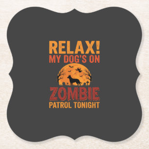 Zombie-Streifenhörnchen-Halloween Untersetzer