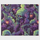 Zombie sucht nach Gehirnen Geschenkpapier (Flach)