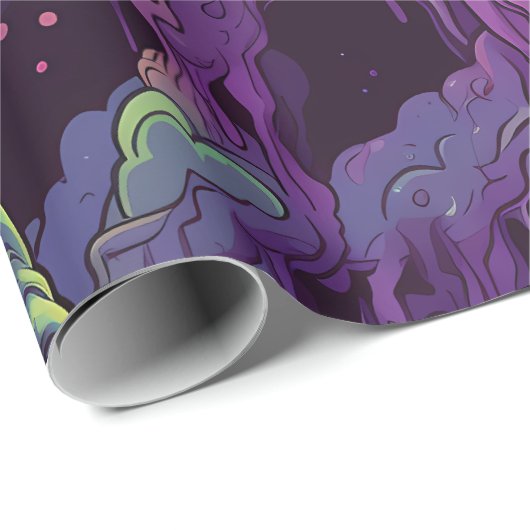 Zombie sucht nach Gehirnen Geschenkpapier (Rolleneckpunkt)