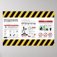 Zombie Survival Guide - Deluxe Poster