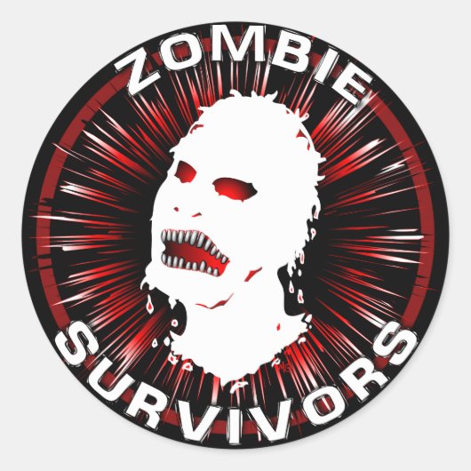 Zombie Survivors Icon Flair Runder Aufkleber (Vorderseite)