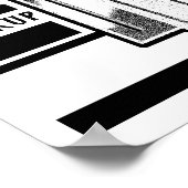 Zombie Syrup Black & White Poster (Ecke)