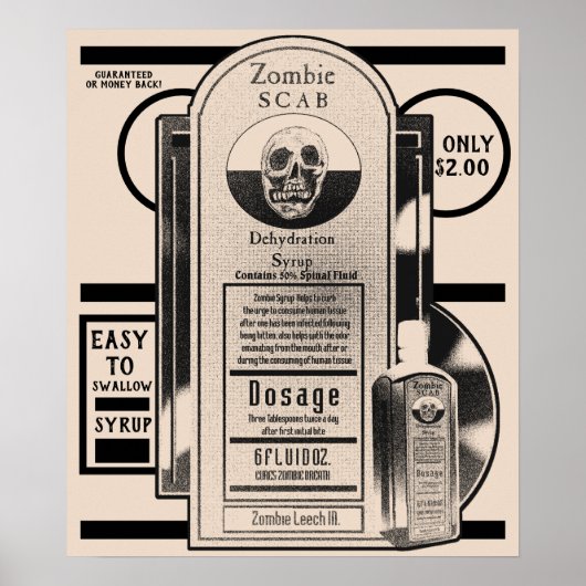 Zombie Syrup Poster (Vorne)