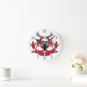 Zombie taktisches Rot Runde Wanduhr (Zuhause)