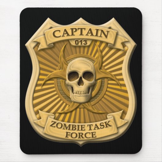 Zombie-Task Force - Kapitän Badge Mousepad (Vorne)
