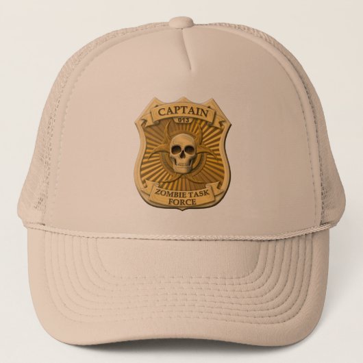 Zombie-Task Force - Kapitän Badge Truckerkappe (Vorderseite)
