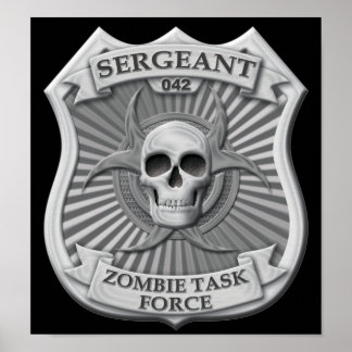 Zombie Task Force - Sergeant Abzeichen Poster