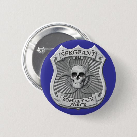 Zombie-Task Force - Sergeant Badge Button (Vorne & Hinten)