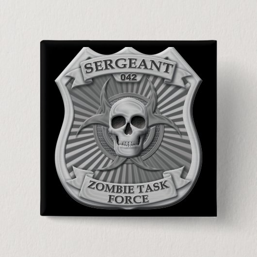 Zombie-Task Force - Sergeant Badge Button (Vorderseite)