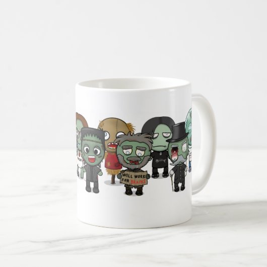 Zombie-Tasse Kaffeetasse (VorderseiteRechts)
