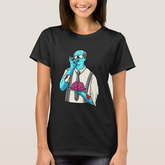 Zombie Teacher Love Brains Halloween Costume Trick T-Shirt (Vorderseite)
