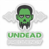 Zombie-Techno-Rave Aufkleber (Vorderseite)