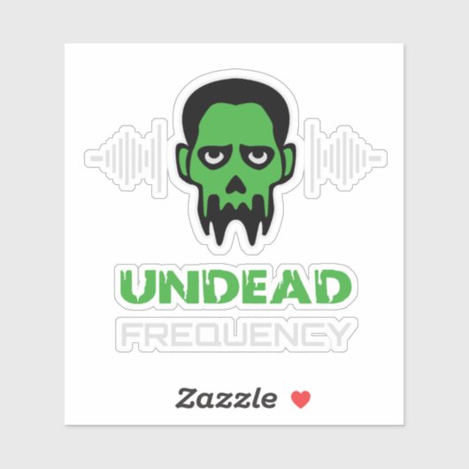 Zombie-Techno-Rave Aufkleber (Blatt)