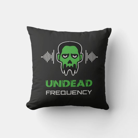Zombie-Techno-Rave Kissen (Vorderseite)