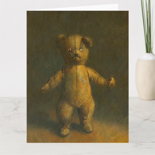 Zombie Teddy Bear Large Greetings Card Karte (Vorderseite)
