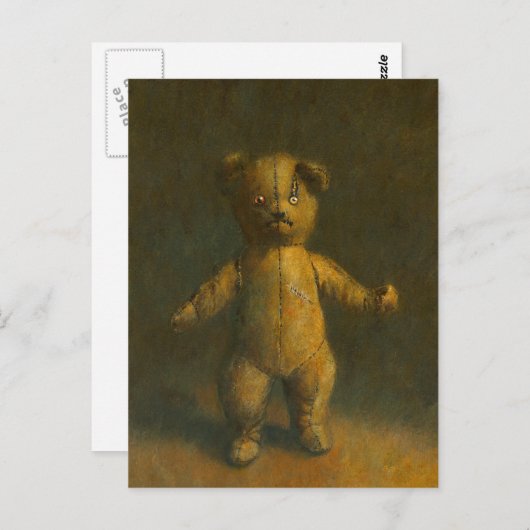 Zombie Teddy Bear Postcard Postkarte (Vorne/Hinten)