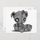 Zombie Teddy Bear Postkarte (Vorne/Hinten)