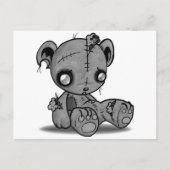 Zombie Teddy Bear Postkarte (Vorderseite)