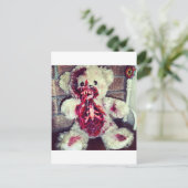 Zombie-Teddybär Postkarte (Stehend Vorderseite)