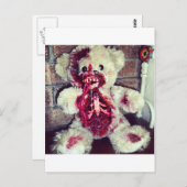 Zombie-Teddybär Postkarte (Vorne/Hinten)