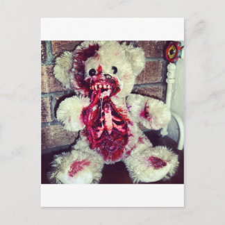 Zombie-Teddybär Postkarte