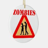 Zombie-Teenager mit Handys Keramikornament (Rechts)