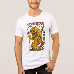 Zombie Tempura Shrimp - Creepy Kawaii Japanese Foo Tri-Blend Shirt
