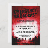 Zombie-thematisches Halloween-Party Einladung (Vorderseite)